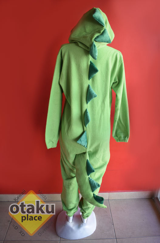 Pijama dinosaurio verde