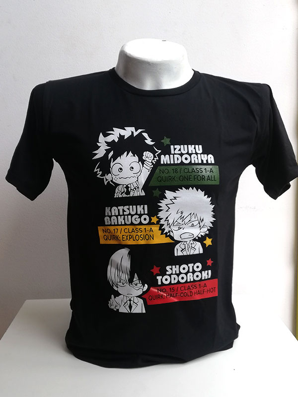 Yuanou Anime japonés Streetwear Camisetas Hombre My Hero Academia Camiseta Boku No Hero Academia Cosplay Camiseta para Hombre/Mujer