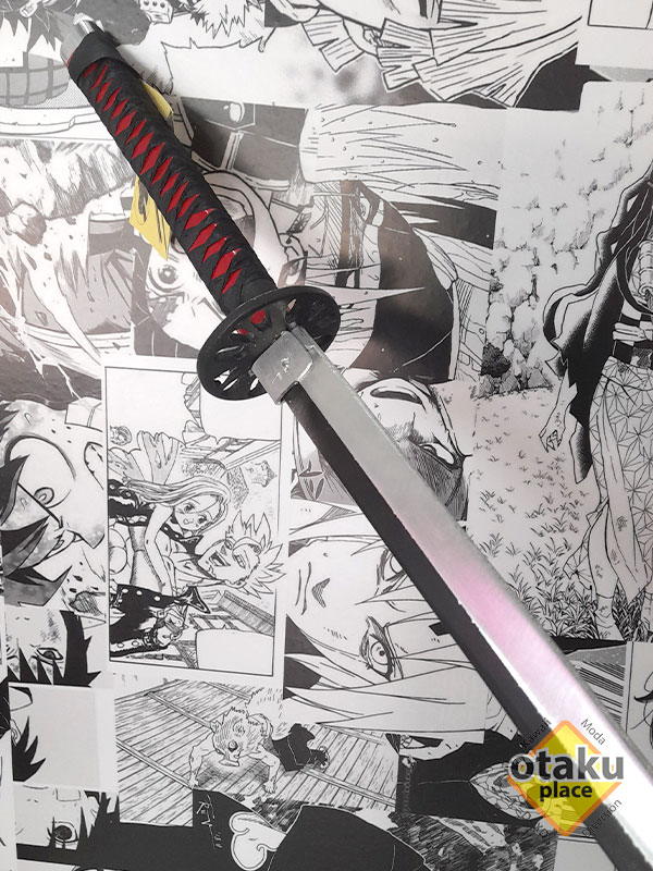 Espada Katana Real de Demon Slayer, accesorios de Metal de Anime