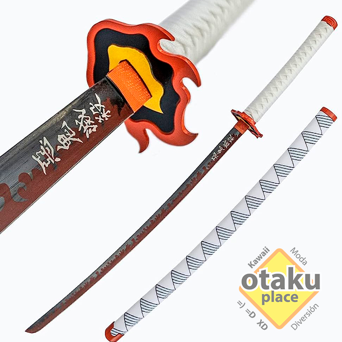 katana rengoku espada de pilar de la flama kimetsu no yaiba ecuador cosplay