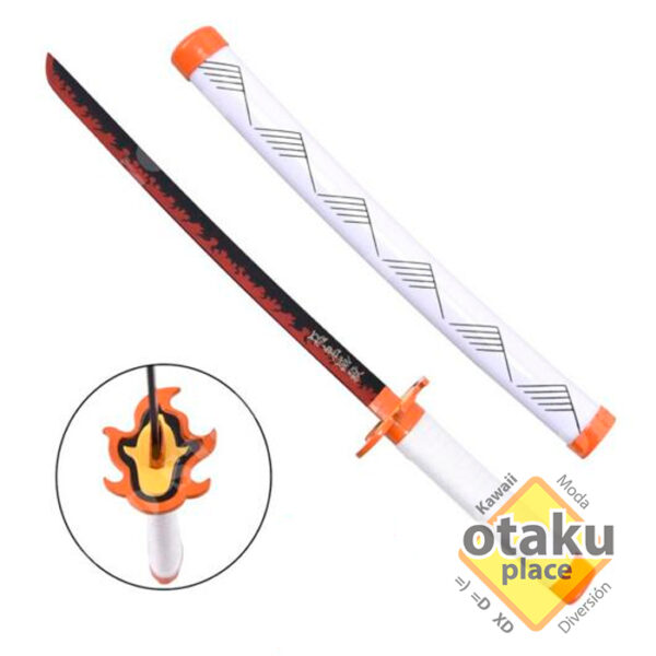 katana rengoku espada de pilar de la flama kimetsu no yaiba ecuador cosplay