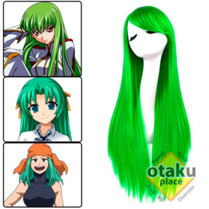 Peluca Kanekalon Color Verde fosforesente para Cosplay Quito Ecuador Otakuplace